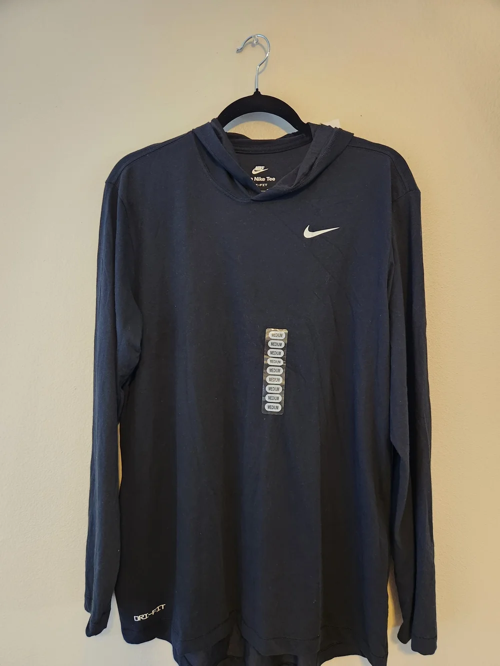 Nike Black Long Sleeve Dri-FIT Hoodie